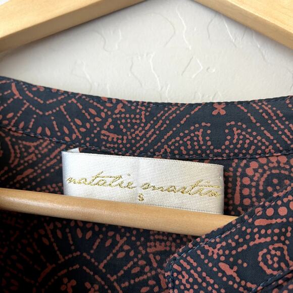 Natalie Martin Dress Isobel Morrocan Tile Indigo‎ Midi Dress Size S - Picture 4 of 8